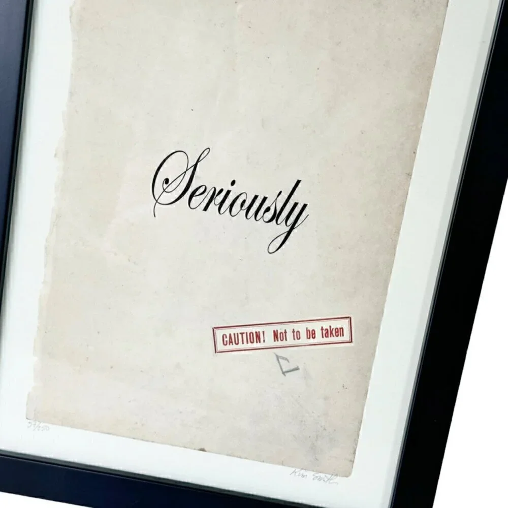 NEW Smith & Co Wall Art Print Vintage Style Caution - Not To Be Taken Seriously